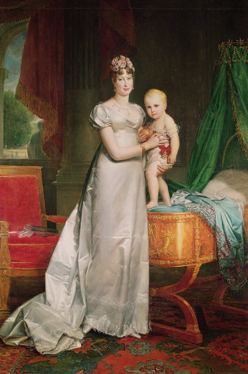 Marie Louise (1791-1847) og kongen af Rom (1811-32) af Baron François Pascal Simon Gérard