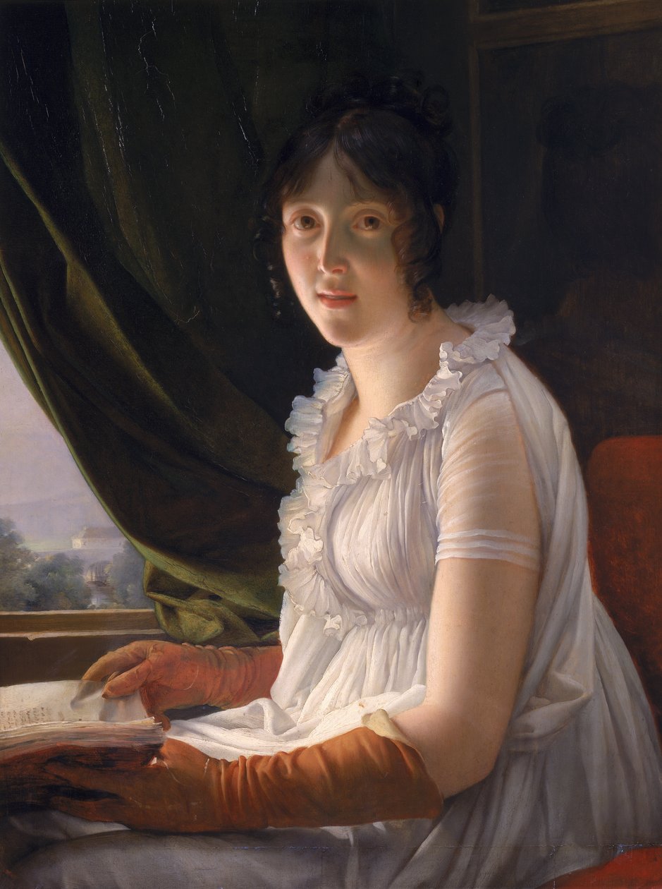 Siddende portræt af Marie-Philippe-Claude Walbonne (1763-c.1837) ca. 1796 af Baron François Pascal Simon Gérard