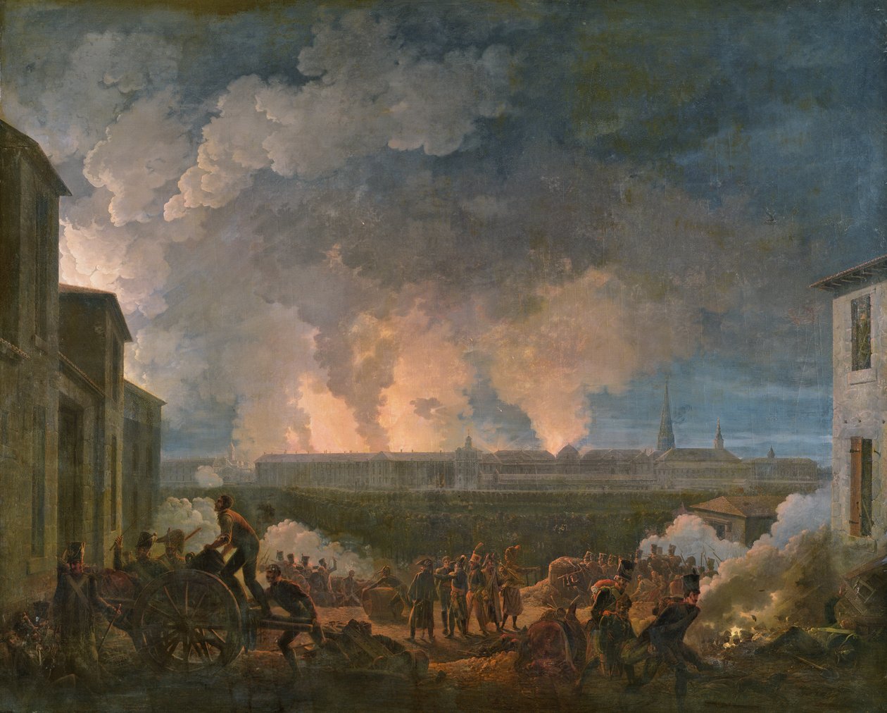 Den franske hærs bombardement af Wien, 11. maj 1809 af Baron Louis Albert Bacler d