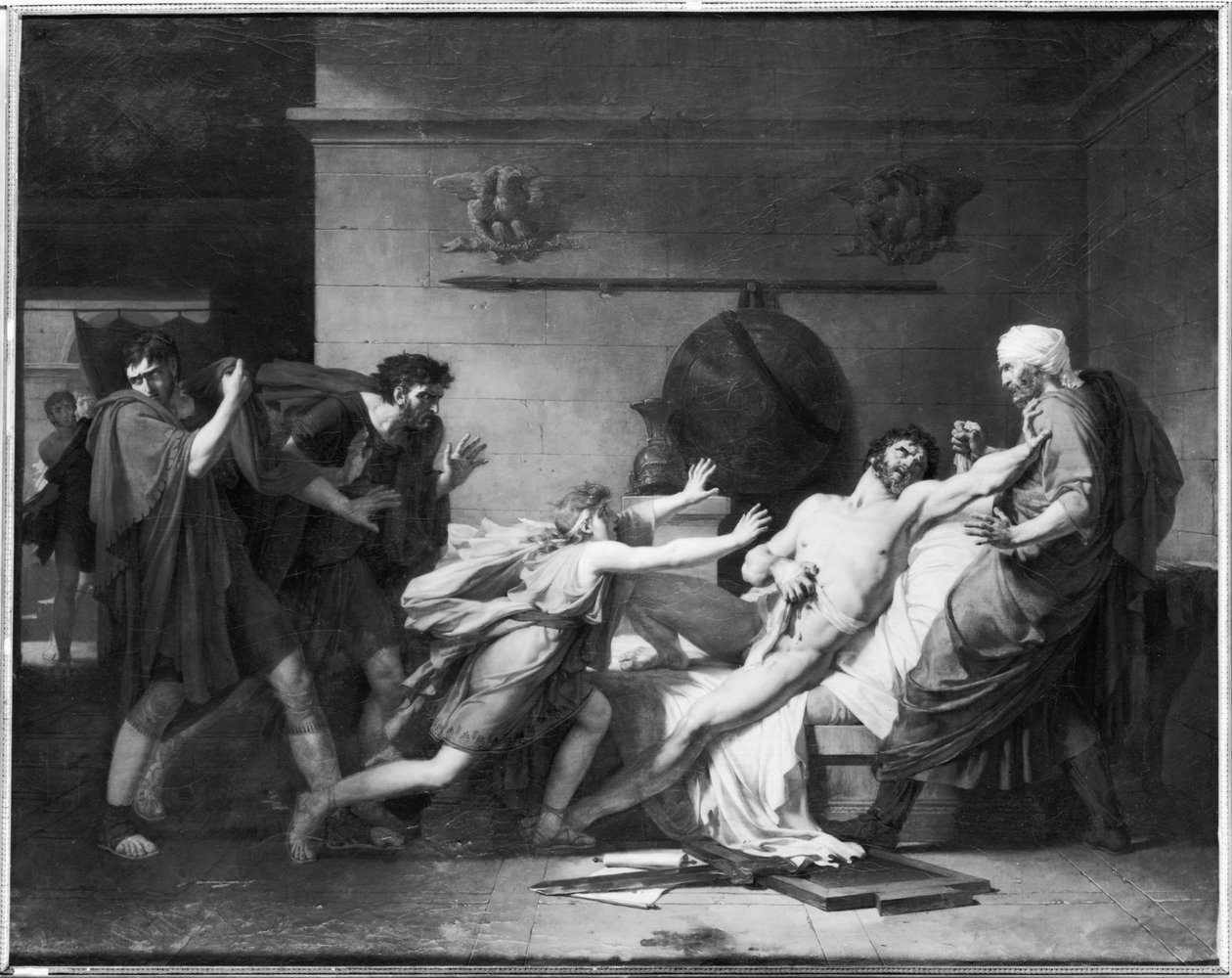 Catos død af Utica (95-46 f.Kr.) 1797 af Baron Pierre Narcisse Guerin