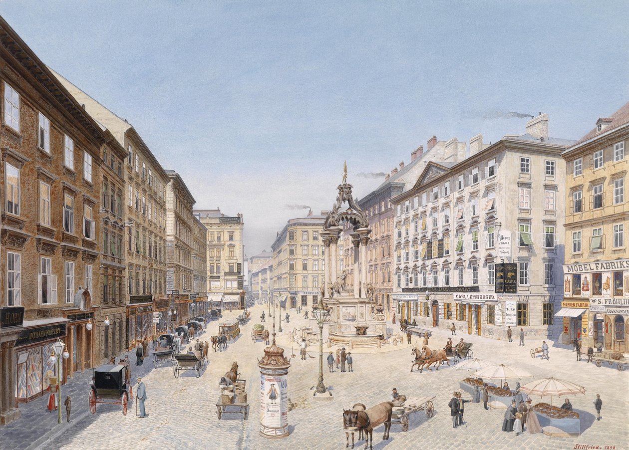 Hohe Markt i Wien af Baron Raimund von Stillfried
