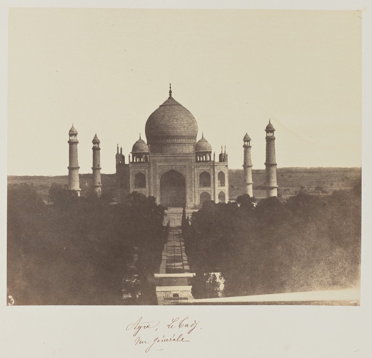Agra, The Taj, generel udsigt af Baron Alexis de La Grange