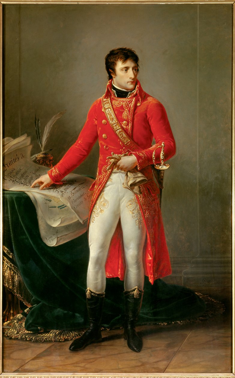 Portræt i fuld længde af Napoleon Bonaparte som førstekonsul (1769-1821) Maleri af Antoine Jean Gros (1771-1835). 1802. Paris, Æreslegionens museum af Baron Antoine Jean Gros