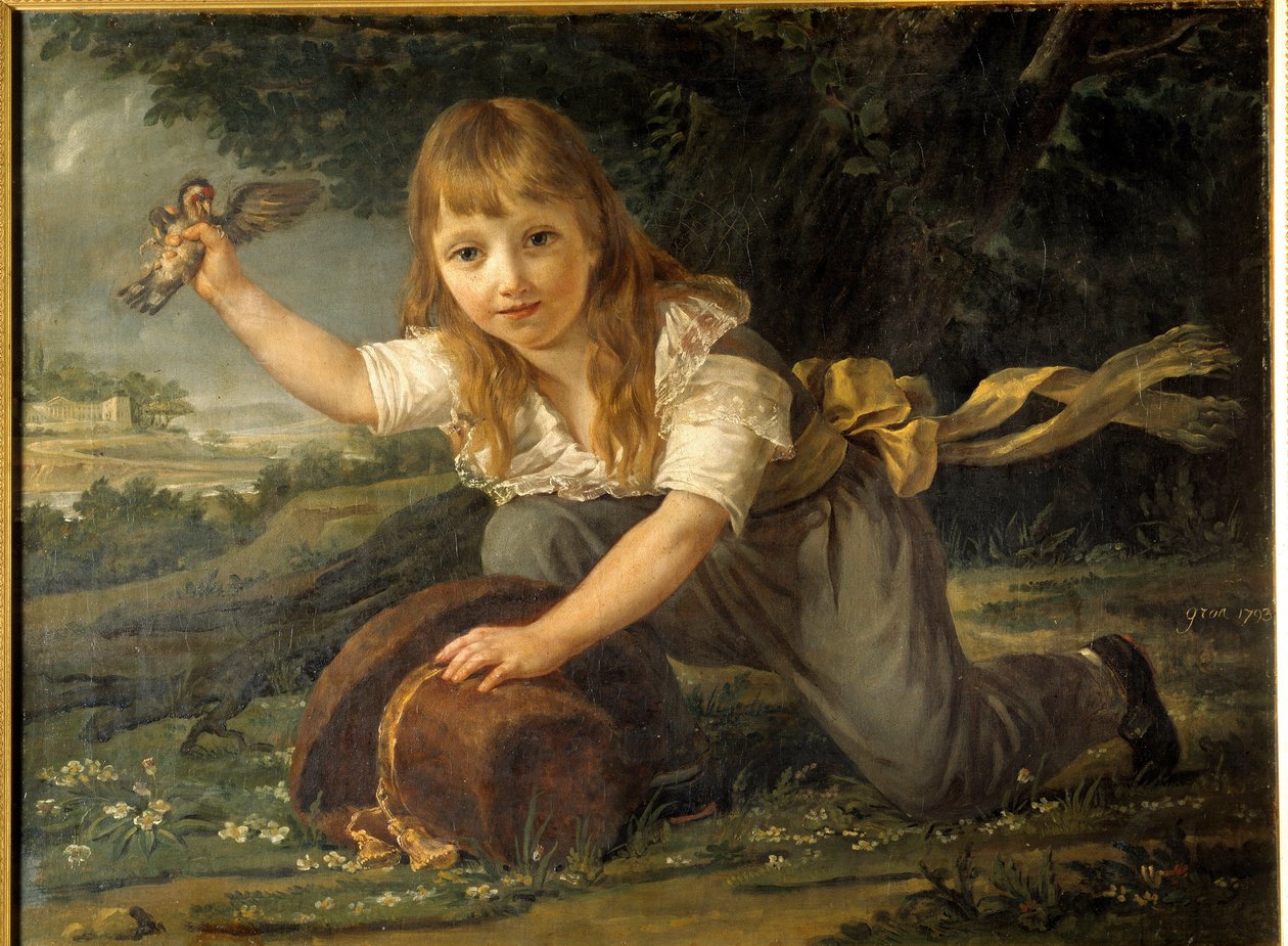 Portræt af Paulin des Hours barn, arvtager fra en velhavende familie af fabrikanter og fremtidig borgmester i Montpellier Maleri af Antoine Jean Gros (1771-1835) 1793 Søn. 0,98x0,74 m Rennes, Musee des Beaux Arts af Baron Antoine Jean Gros