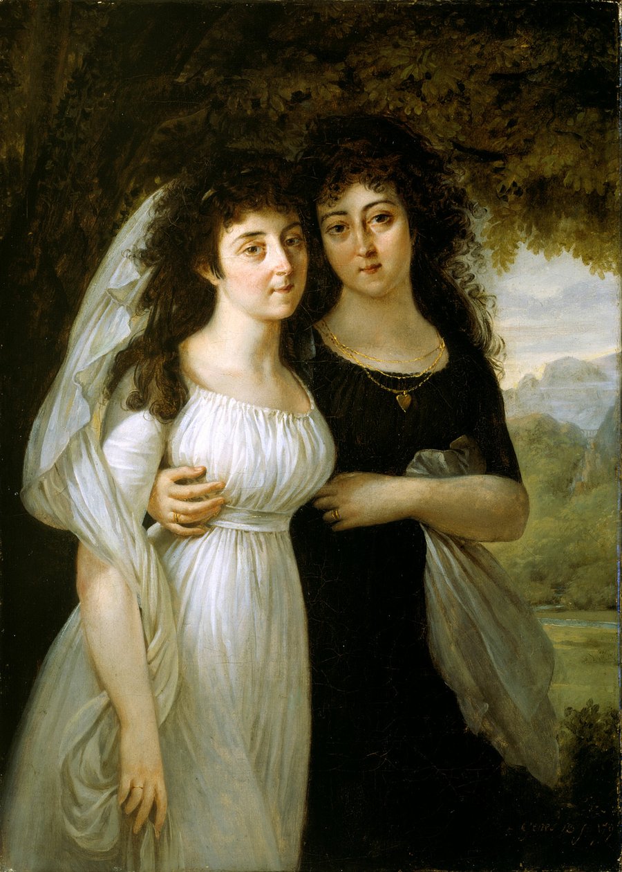 Portræt af Maistre-søstrene af Baron Antoine Jean Gros