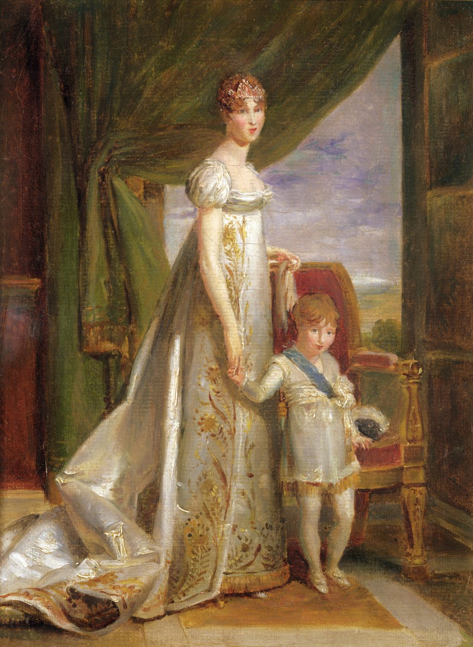 Hortense-Eugénie de Beauharnais (1783 - 1837), dronning af Holland og hendes søn Charles Napoléon Bonaparte (1803 - 1807), 1806 af Baron François Pascal Simon Gérard