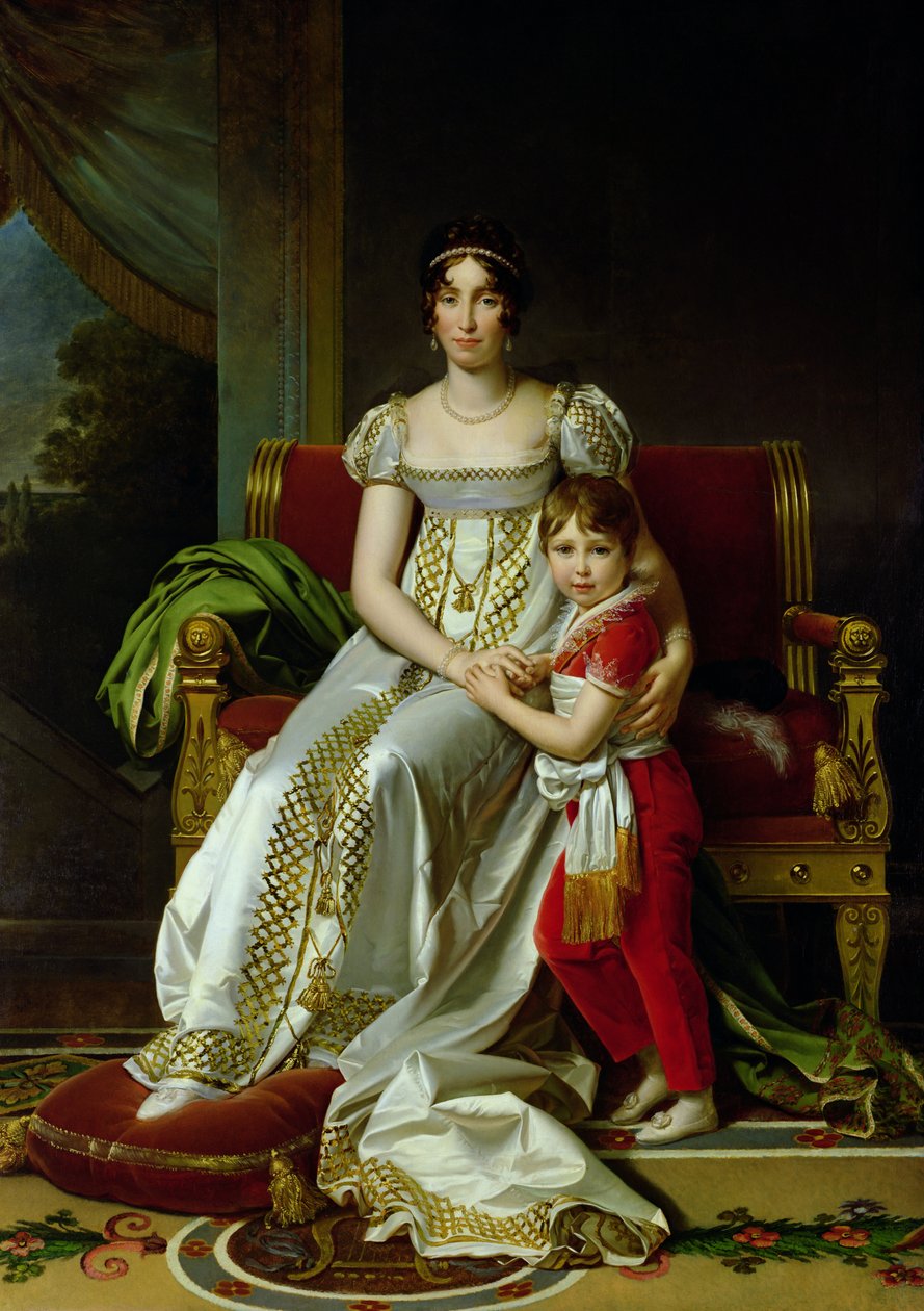Hortense de Beauharnais (1783-1837) Dronning af Holland og hendes søn, Napoleon Charles Bonaparte (1802-07) 1806 af Baron François Pascal Simon Gérard