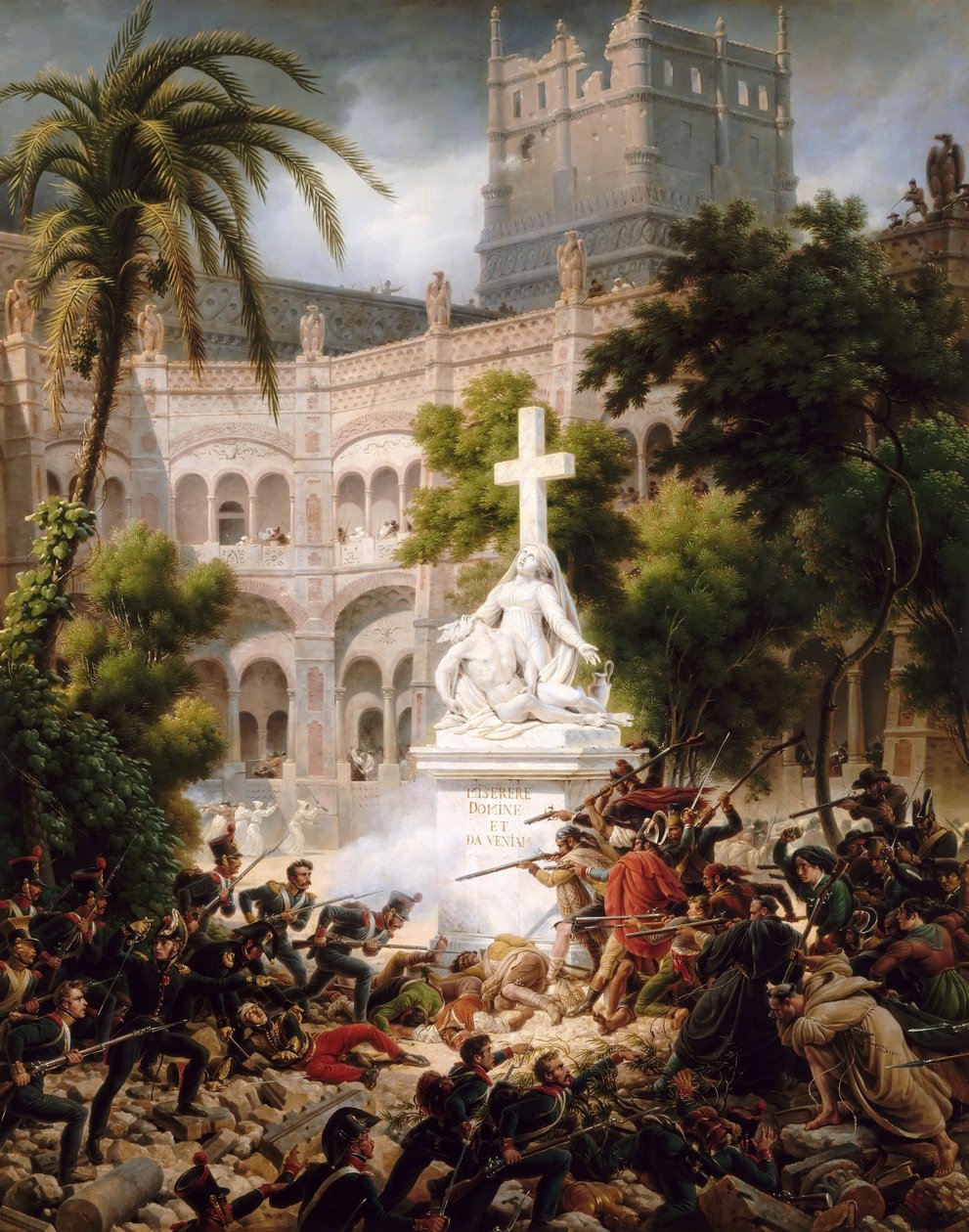 Angreb på klostret Santa Engracia, 8. februar 1809 af Baron Lejeune Louis François
