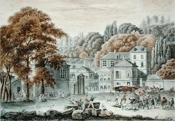 Det nye Place du Pont, Sevres, i 1822 af Baron Louis Albert Bacler dAlbe