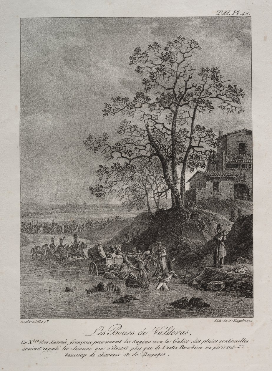 Spansk kampagne: Myrene i Valderas, provinsen Leon af Baron Louis Albert Guillain Bacler d