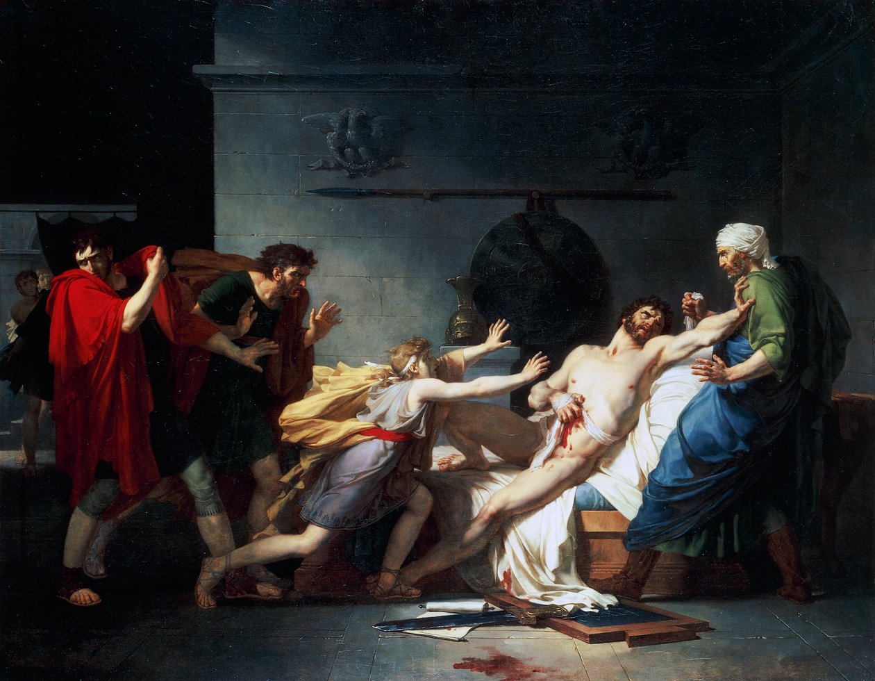 Cato den Yngres død også kendt som Uticensis af Baron Pierre Narcisse Guerin
