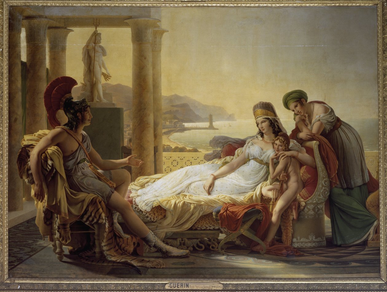 Aeneas fortæller Dido om ulykkerne i Troja (olie på lærred af Baron Pierre Narcisse Guerin