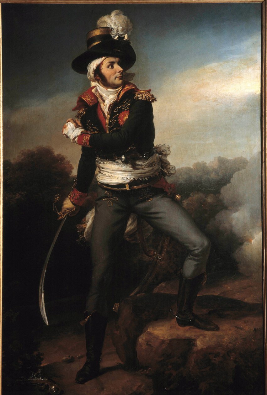 Portrait en pied de Francois Athanase (Francois-Athanase) Charette de la Contrie (1763-1796) general en chief des armys vendeennes Han var en af lederne af den kontra-evolutionære bevægelse, som blev undertrykt af konventet og den republikanske armee af Baron Pierre Narcisse Guerin