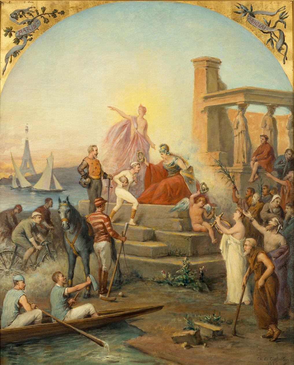 Allegory of Sports, 1896 af Baron de Coubertin Frédy Charles Louis