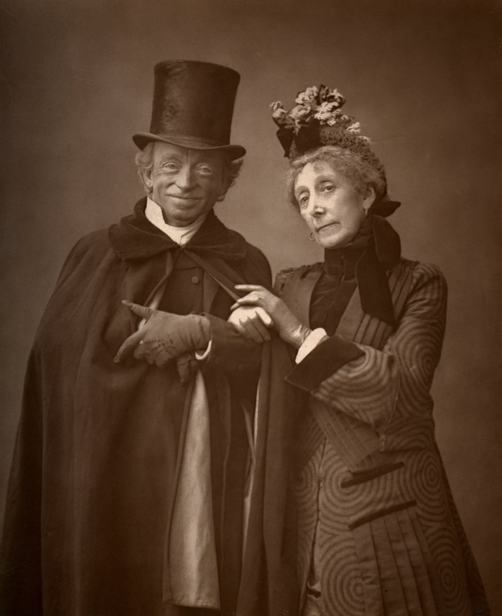 Amerikanske skuespillere James Lewis og Ann Gilbert i A Night Off, 1886 af Barraud