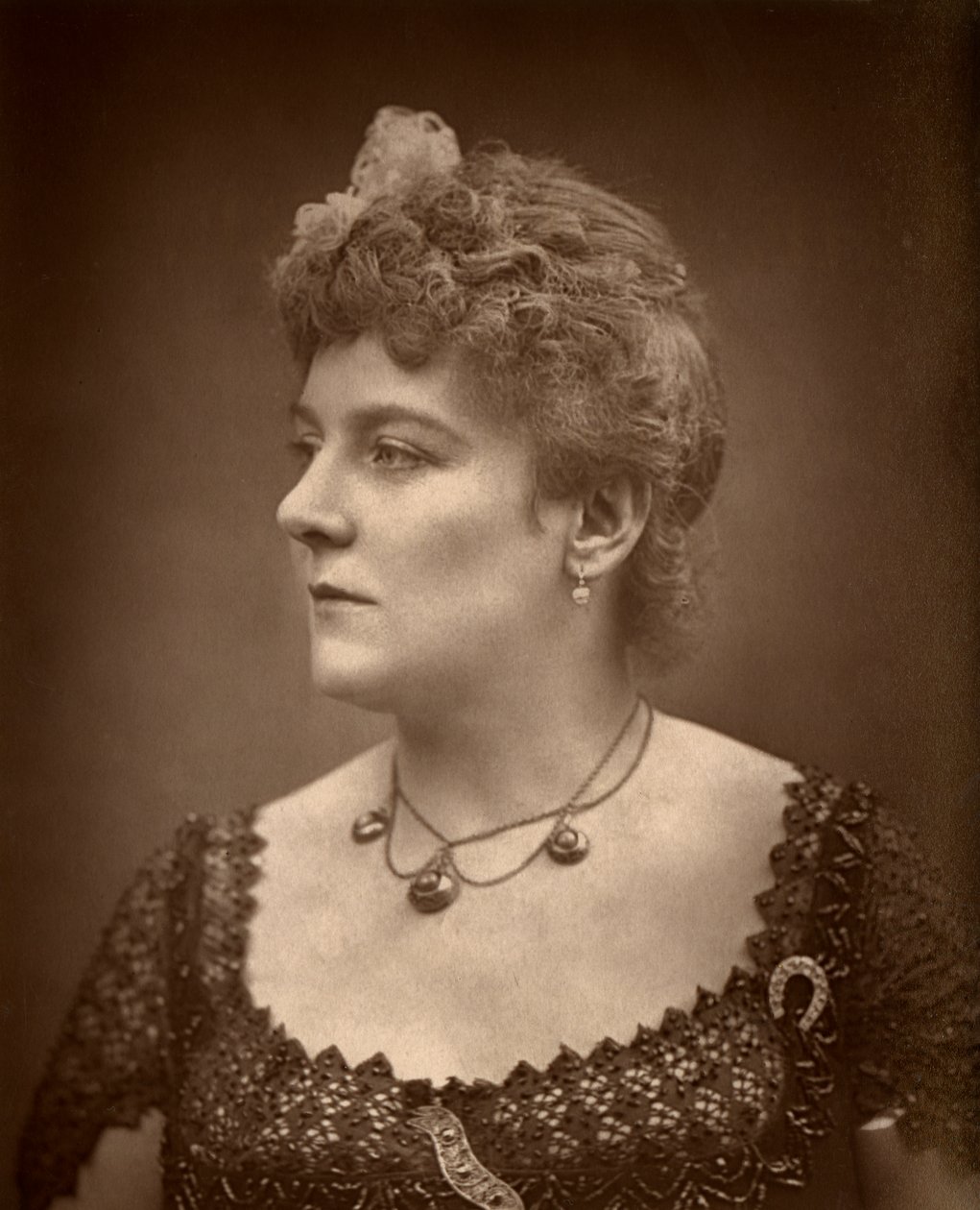 Den britiske skuespillerinde Henrietta Lindley i Jim the Penman, 1886 af Barraud