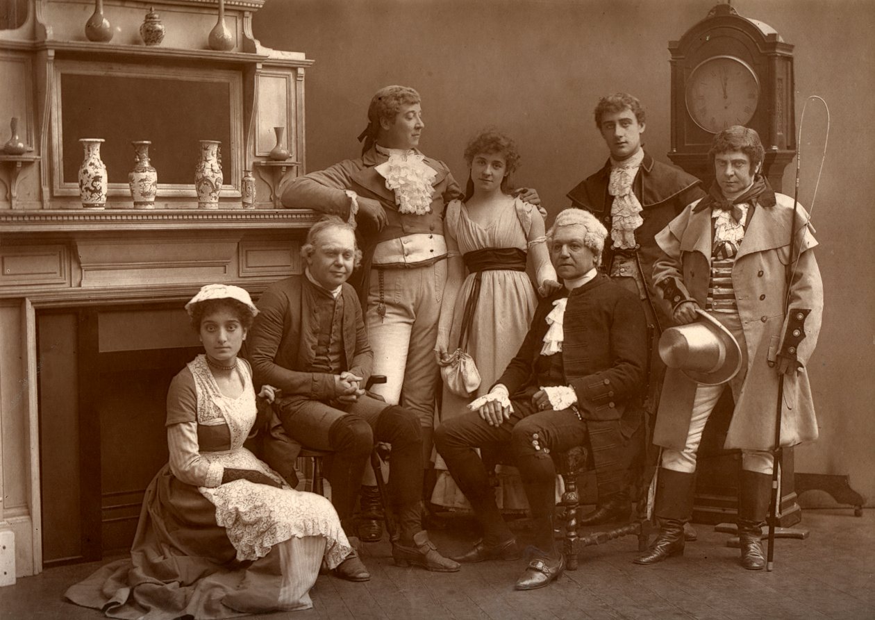 The Vaudeville Company i The Road to Ruin, på Vaudeville Theatre, London, 1886 af Barraud