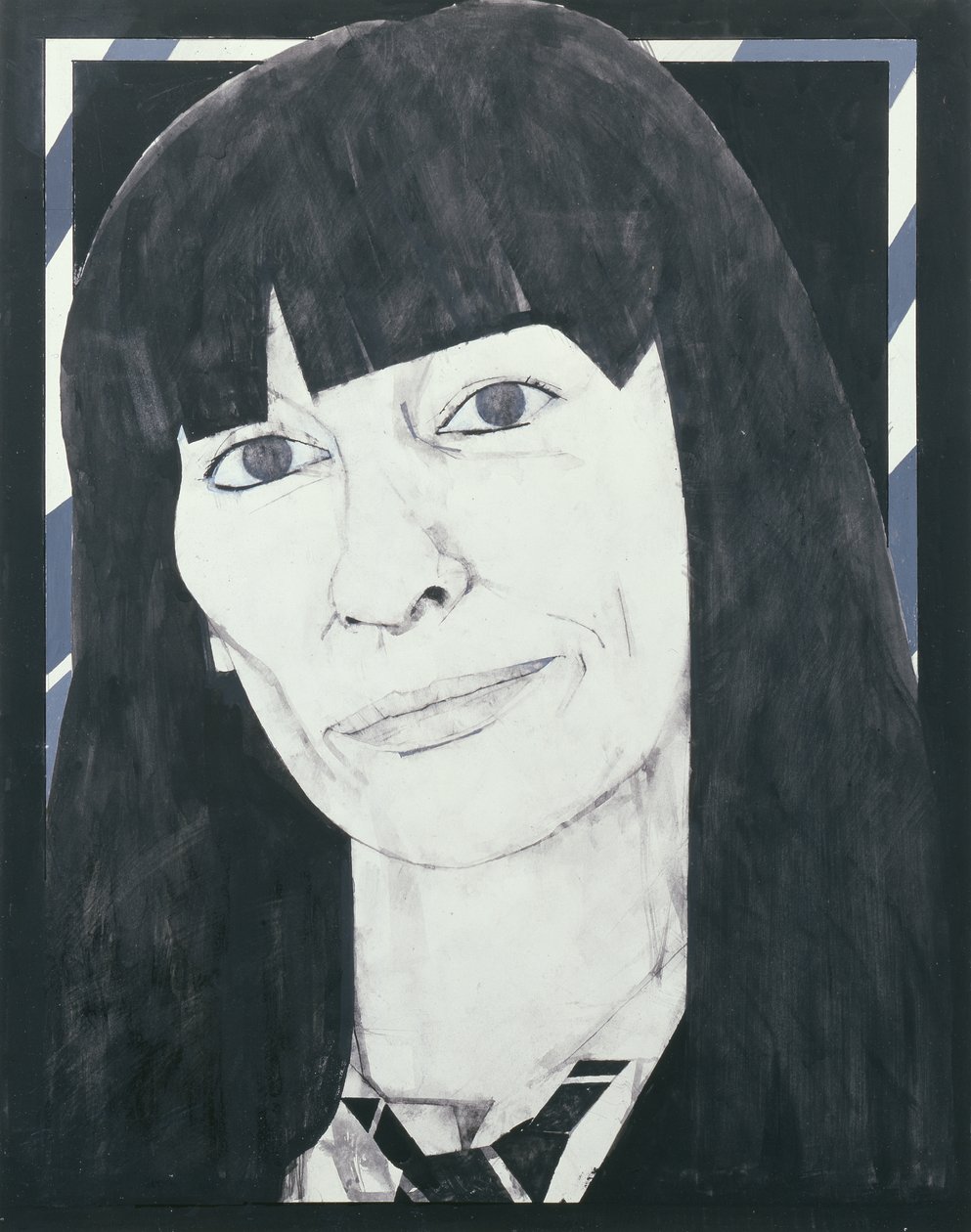 Portræt af Beryl Bainbridge, illustration til Cosmopolitan, 1970