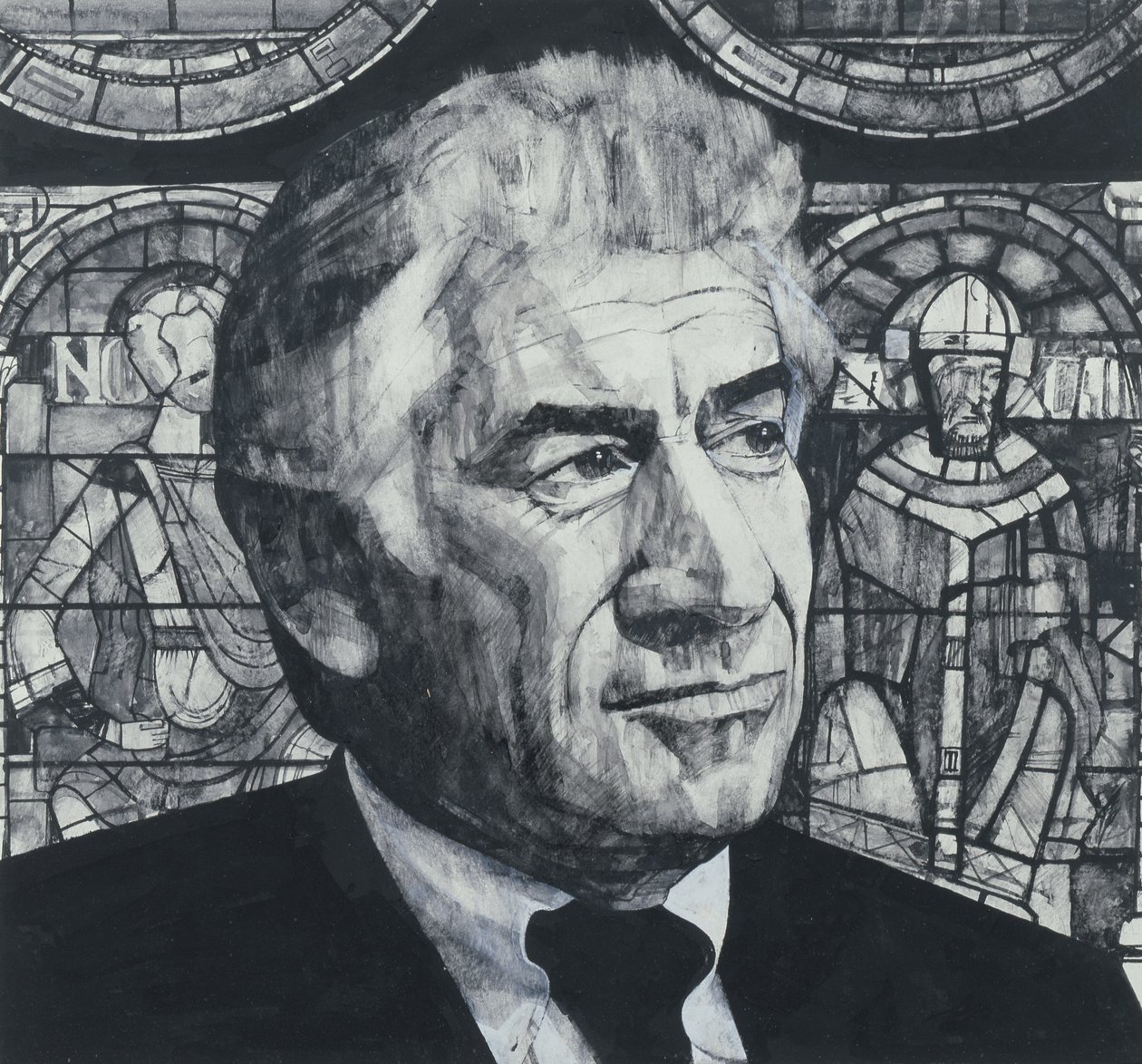 Portræt af Leonard Bernstein, illustration til The Sunday Times, 1970