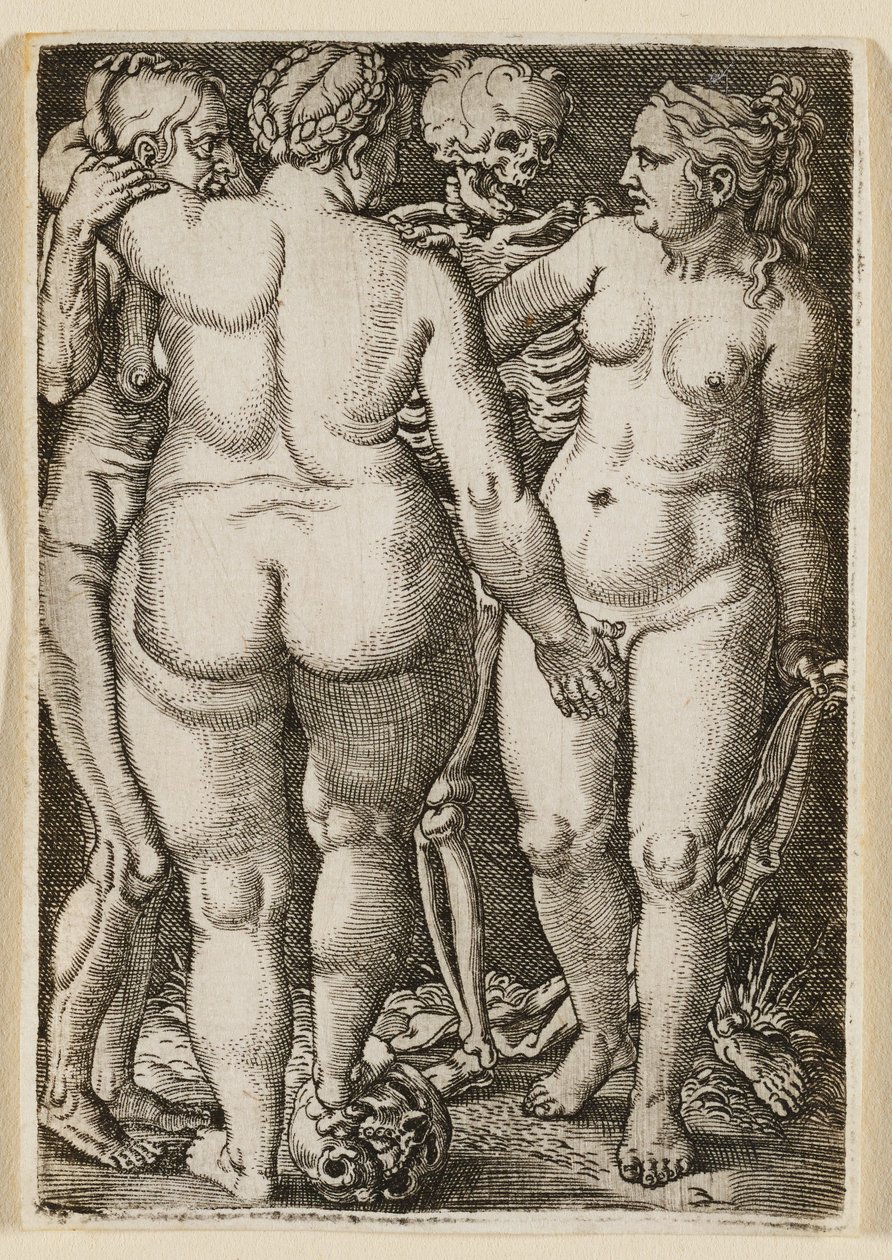 Døden og de tre nøgne kvinder af Barthel Beham