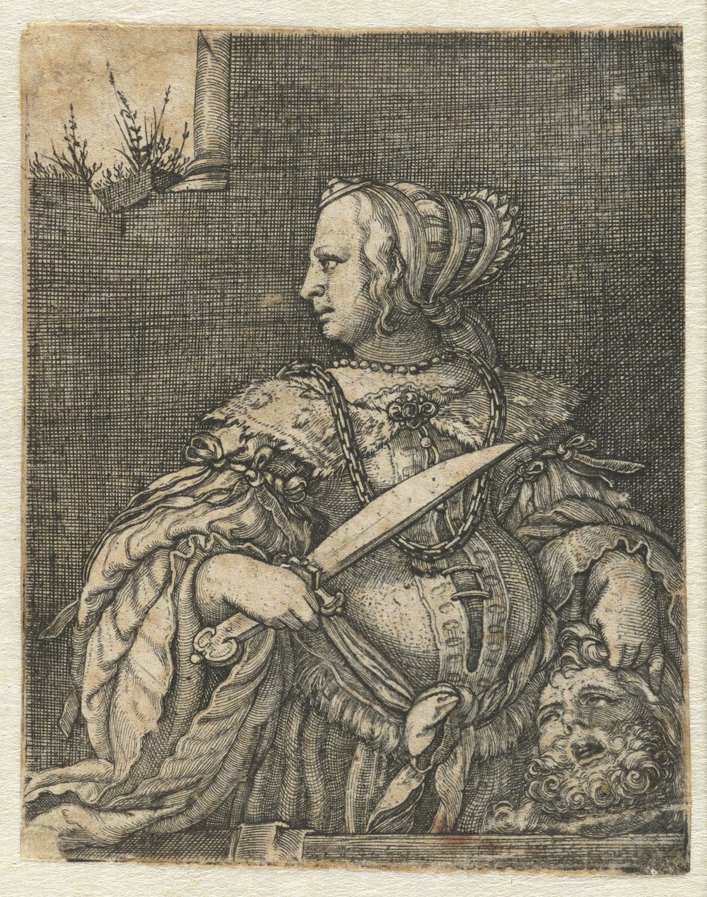 Judith med hovedet af Holofernes og sværd af Barthel Beham