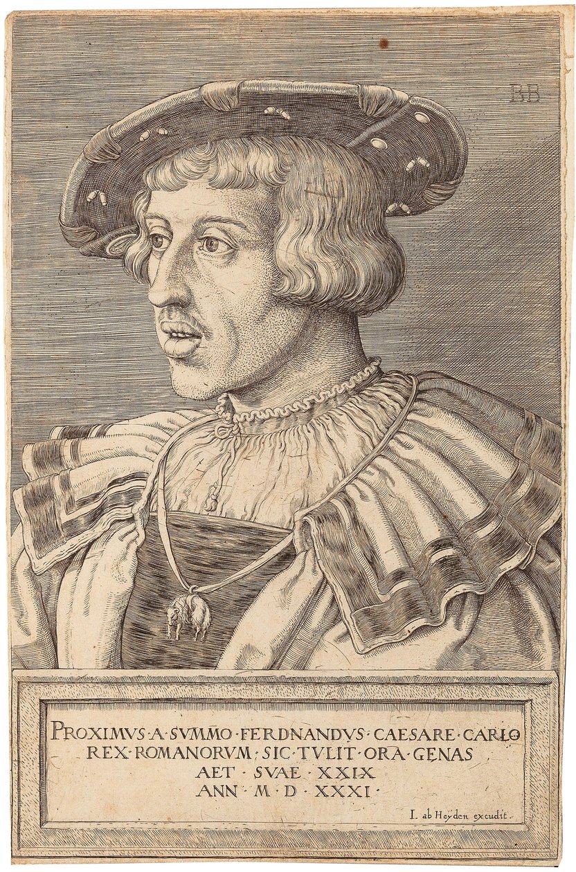 Portræt af kejser Ferdinand I 1503-1564, 1531. af Barthel Beham