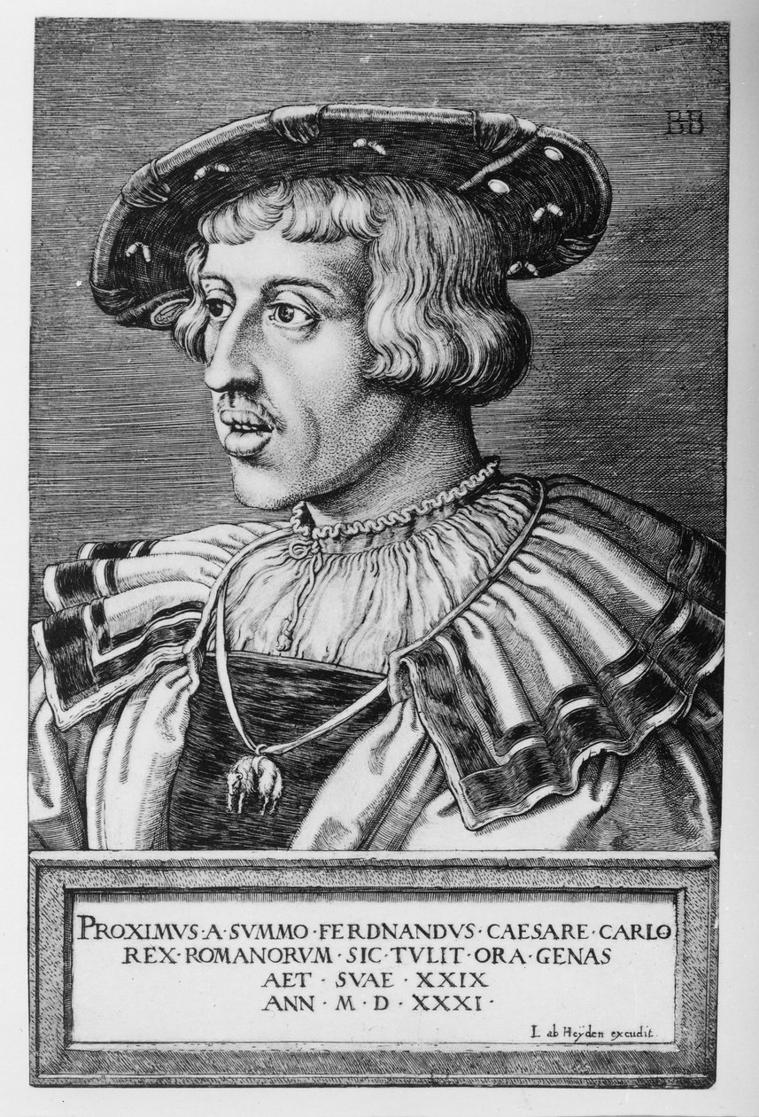 Portræt af Ferdinand I af Habsburg, 1531 af Barthel Beham