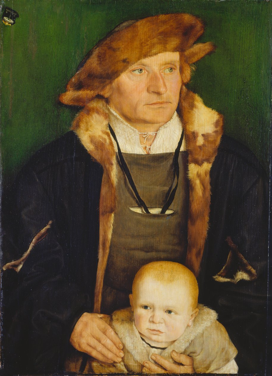 Portræt af Hans Urmiller og hans søn af Barthel Beham