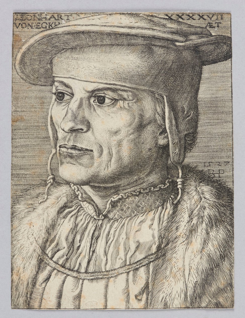 Portræt af Leonard Van Eckh af Barthel Beham