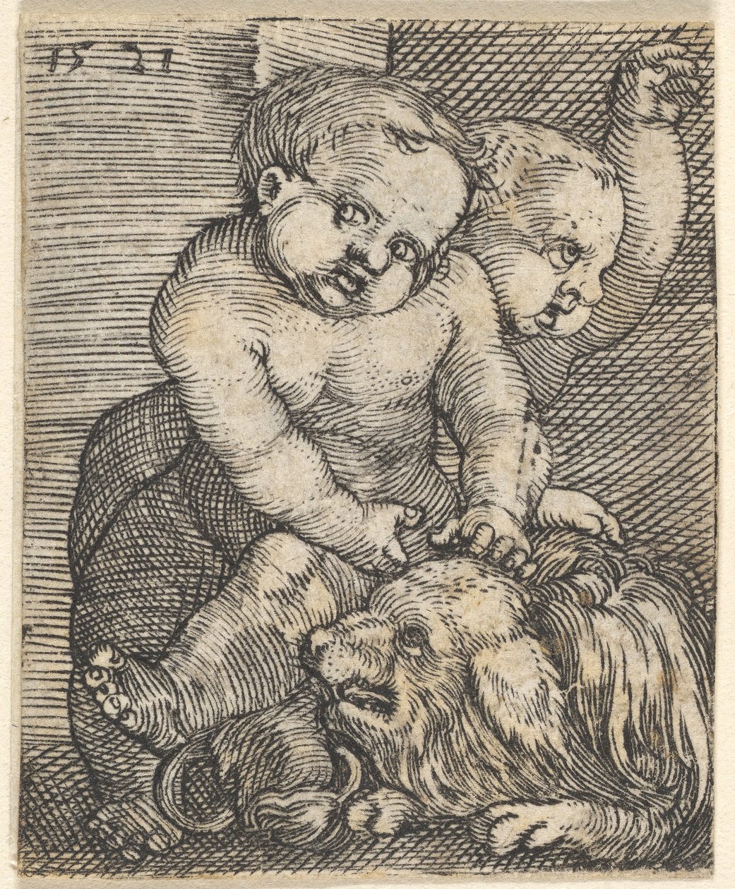 To drenge leger med en hund, midten af 1500-tallet. af Barthel Beham