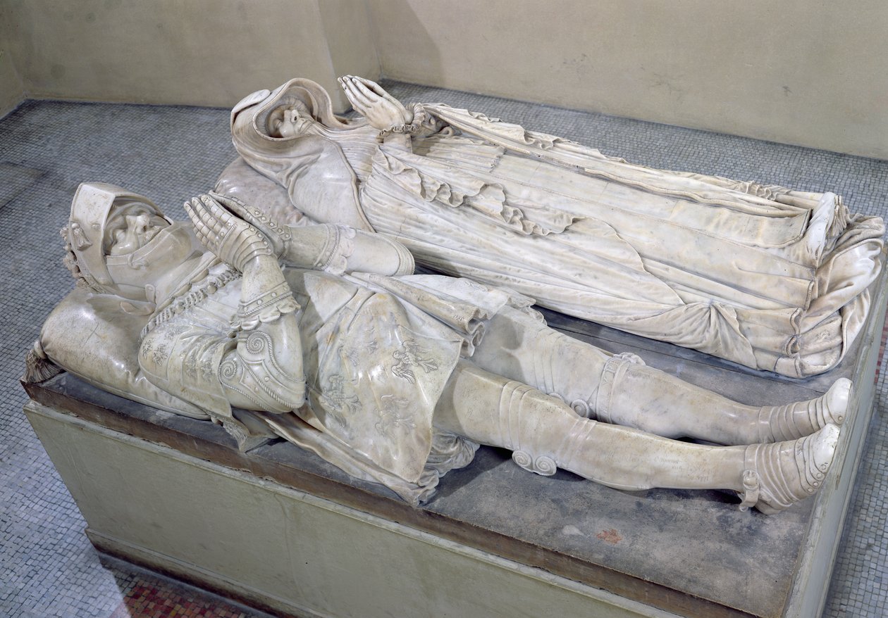 Skulpturer af Anne de Montmorency (1493-1567) konstabel og marskal af Frankrig og Madeleine af Savoyen (1510-86) hertuginde af Montmorency, ca. 1567 og ca. 1586 (marmor) (se også 179341) af Barthelemy Prieur