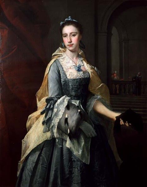 Portræt af Catherine Havers (olie på lærred) af Barthelemy (attr. to) Du Pan
