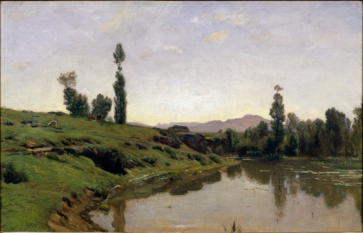 Flodbred ved Artemare II af Barthélemy Menn