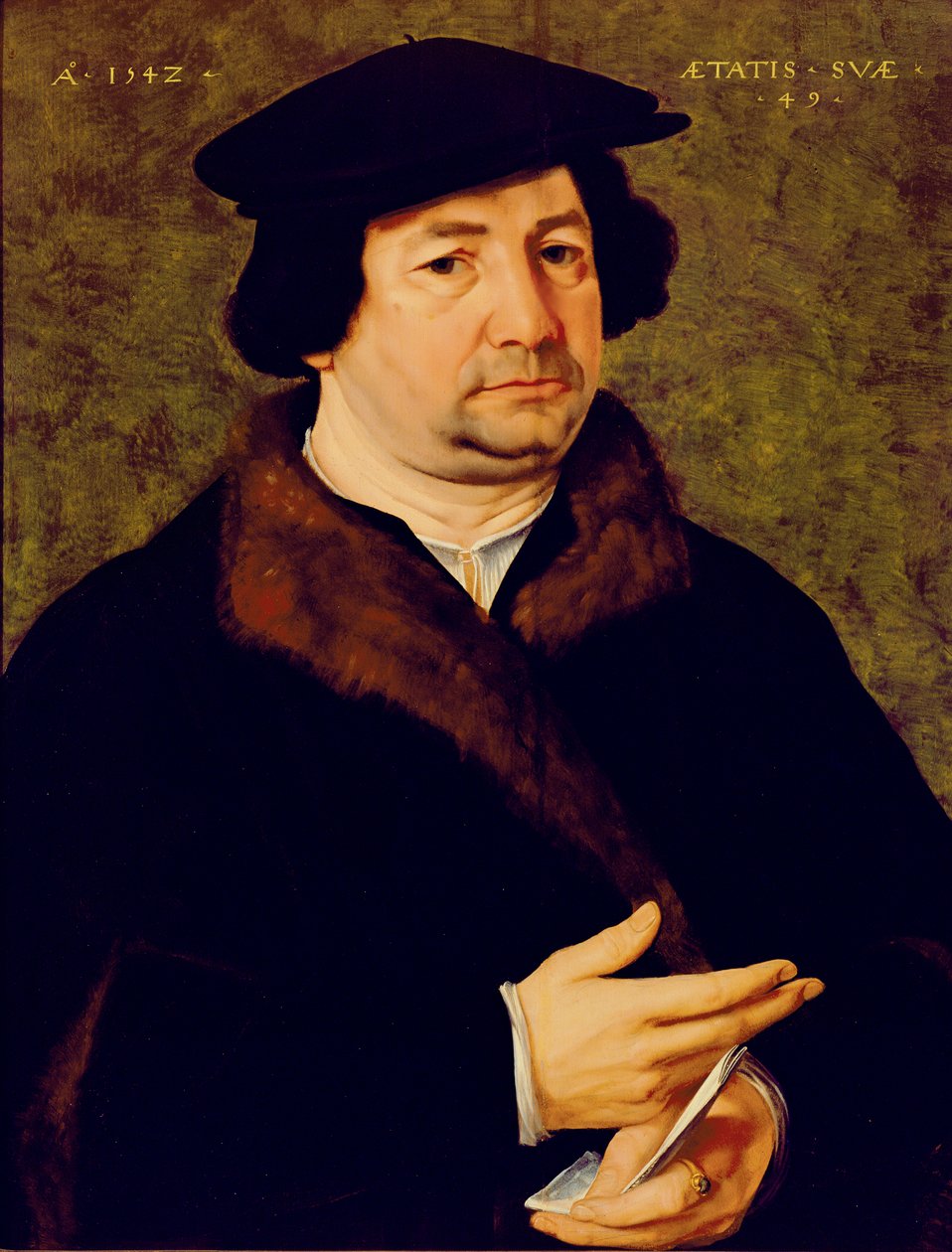 Portræt af en mand på 49, 1542 af Bartholomaeus Bruyn