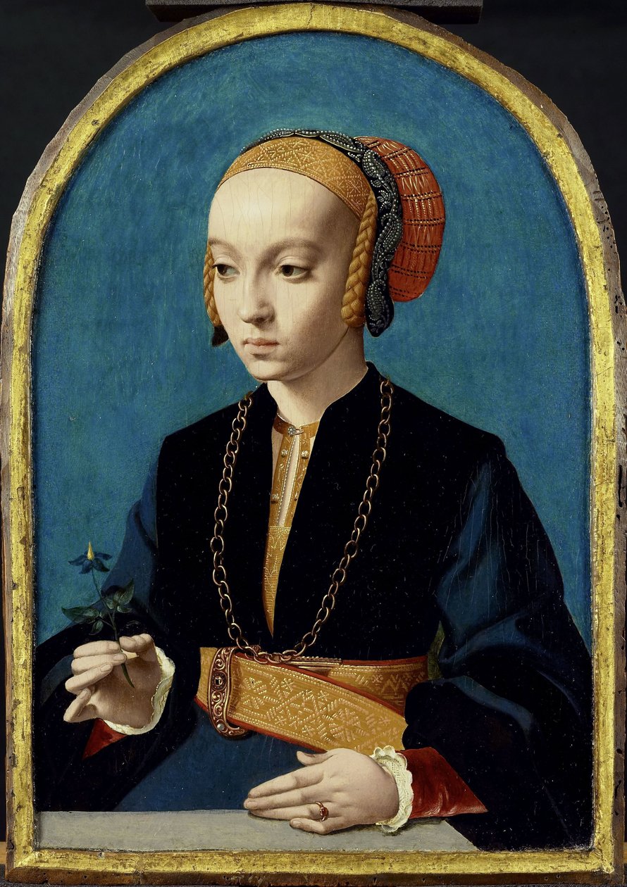 Portræt af Elisabeth Bellinghausen (ca. 1520- efter 1570) af Bartholomäus Bruyn (I)