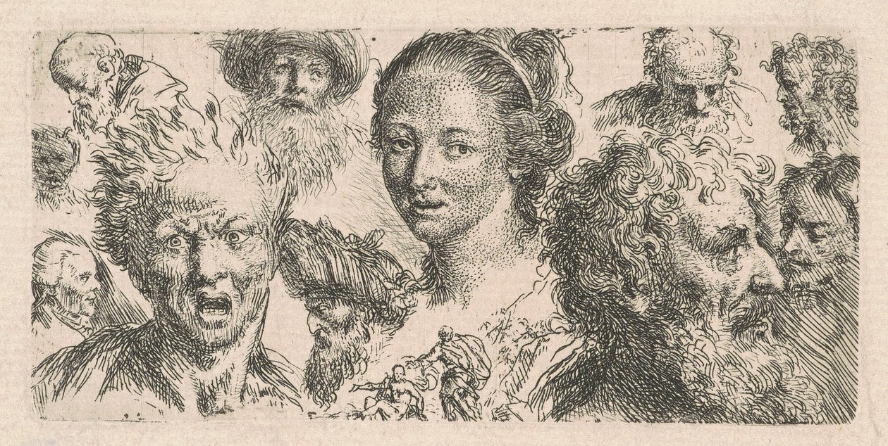Studier af elleve hoveder af Bartholomäus Ignaz Weiss