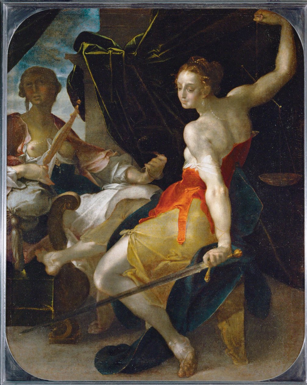 Allegori om retfærdighed ... af Bartholomaeus Spranger