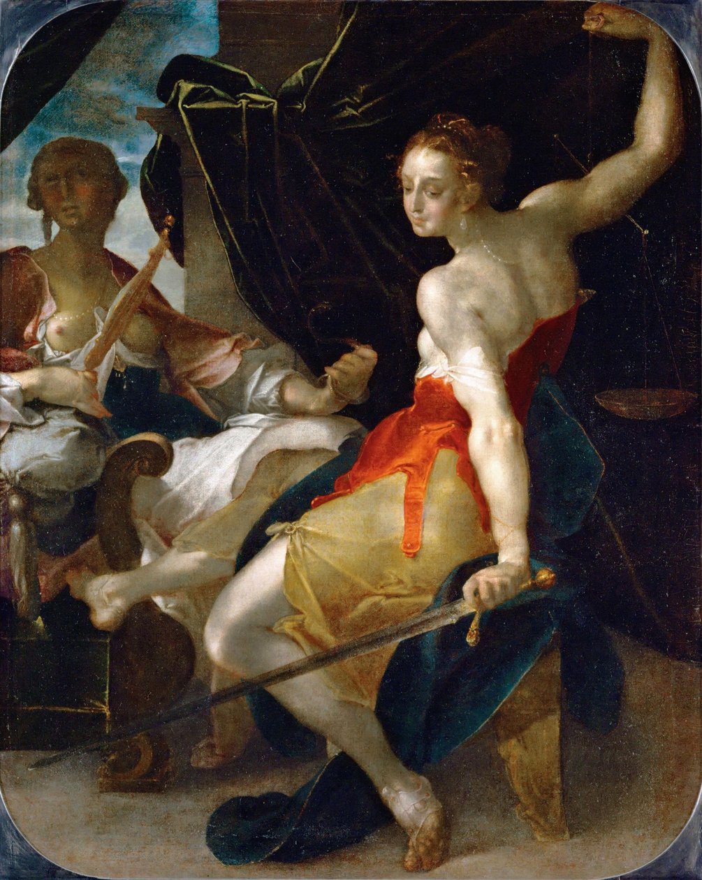 Allegori om retfærdighed og forsigtighed af Bartholomaeus Spranger