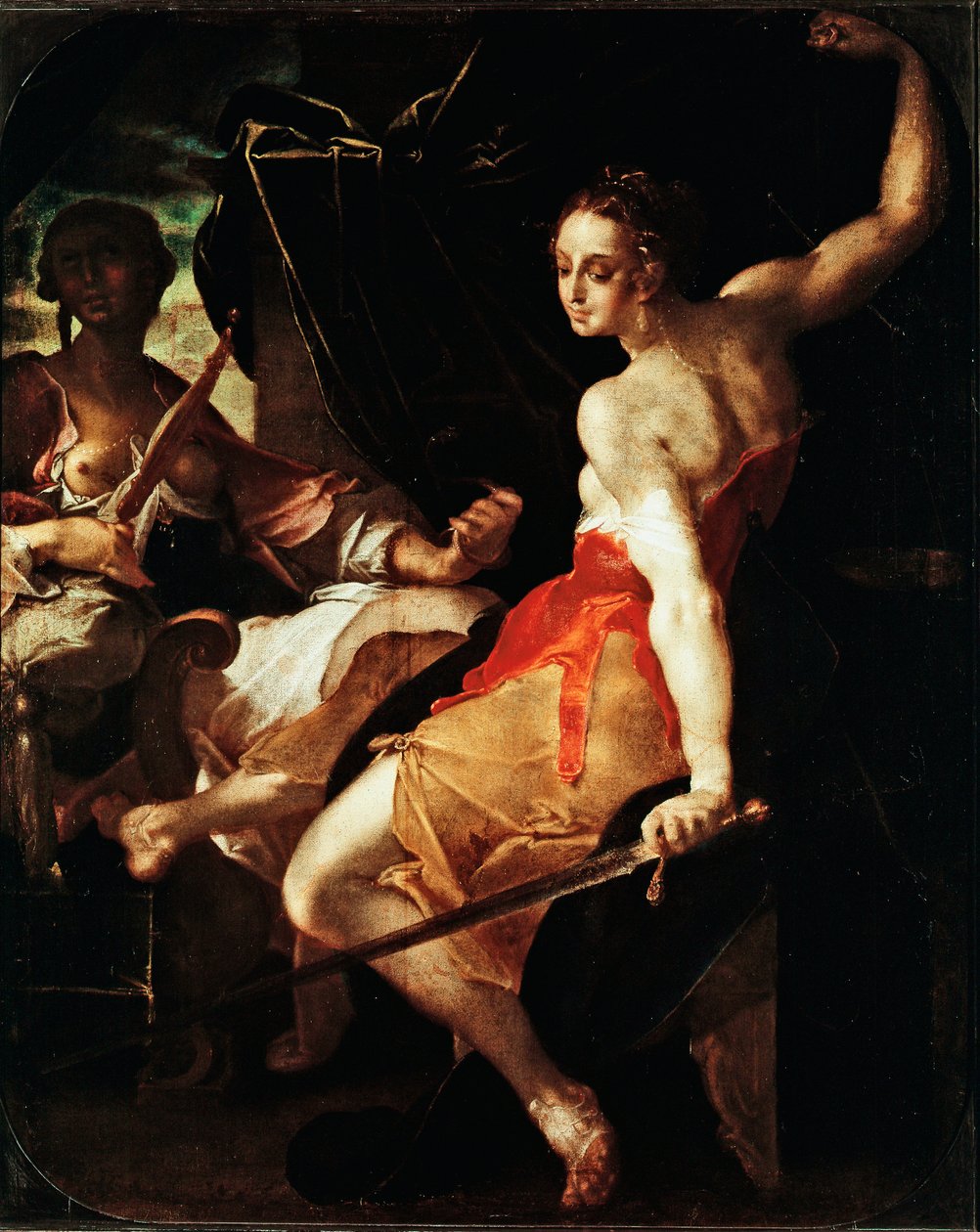 Allegori om retfærdighed og forsigtighed Maleri af Bartholomeus Spranger (1546-1611), omkring 1599-1600 Søn. 131x106 cm Paris, Musée du Louvre af Bartholomaeus Spranger