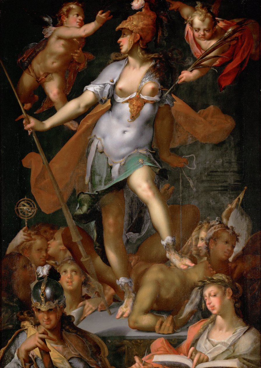 Minerva Victorious over Ignorance, ca 1591 af Bartholomaeus Spranger