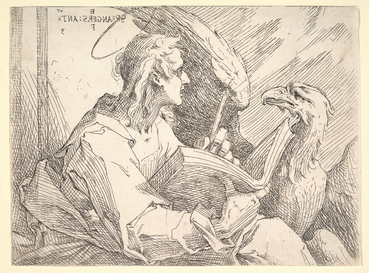 Sankt Johannes evangelisten, ca. 1596. af Bartholomaeus Spranger