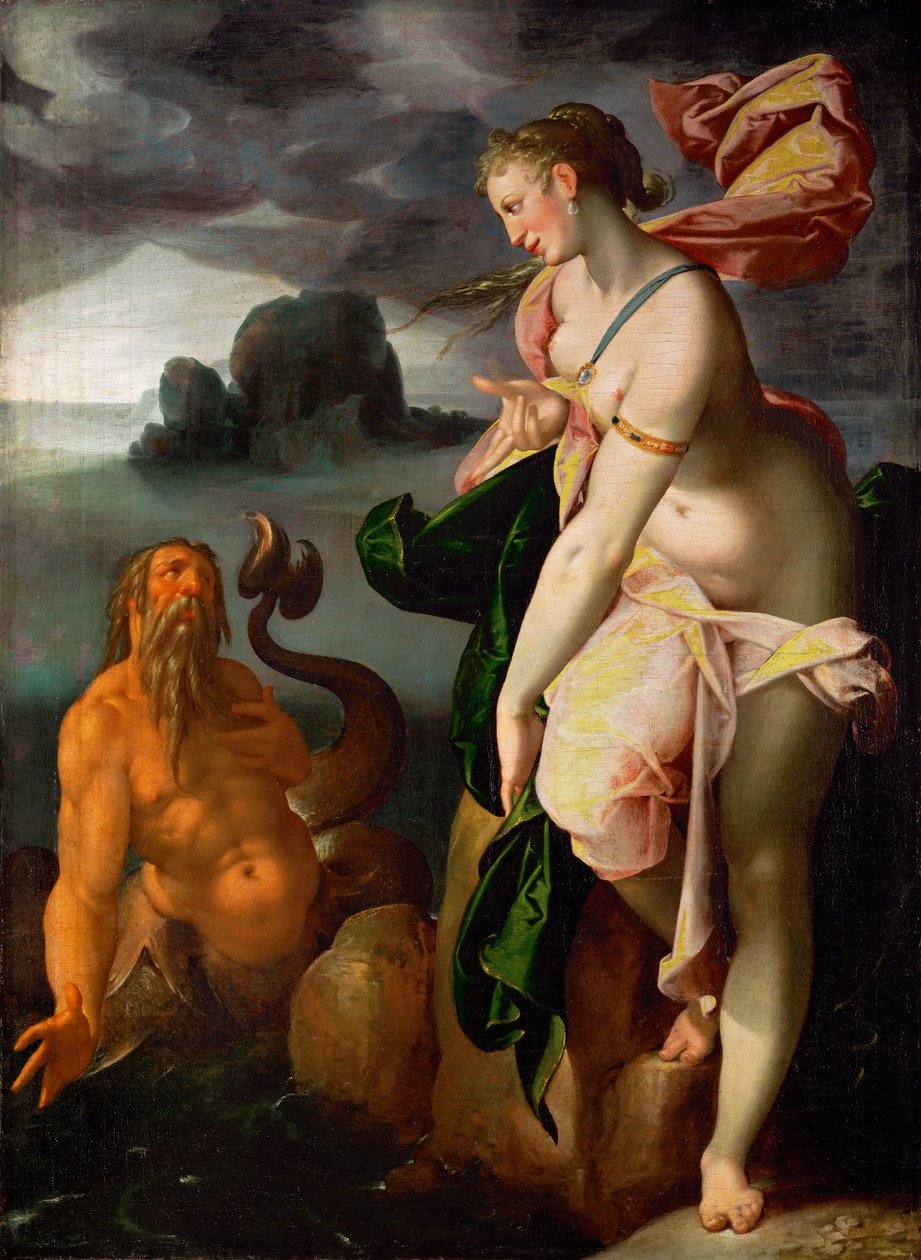 Scylla og Glaucus, ca 1580-1582 af Bartholomaeus Spranger