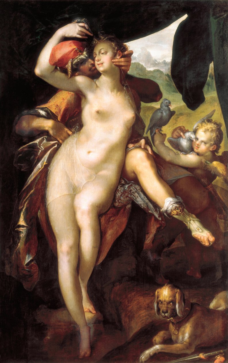 Venus og Adonis af Bartholomaeus Spranger