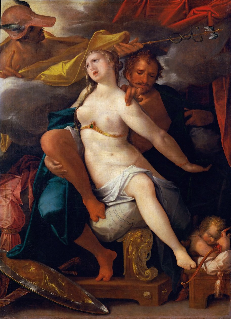 Venus og Mars advaret af Merkur, ca 1586 af Bartholomaeus Spranger