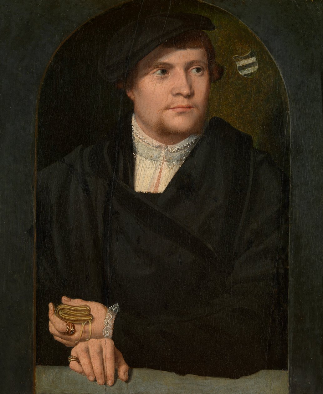 Portræt af en mand (olie på panel) af Bartholomaeus the Elder Bruyn