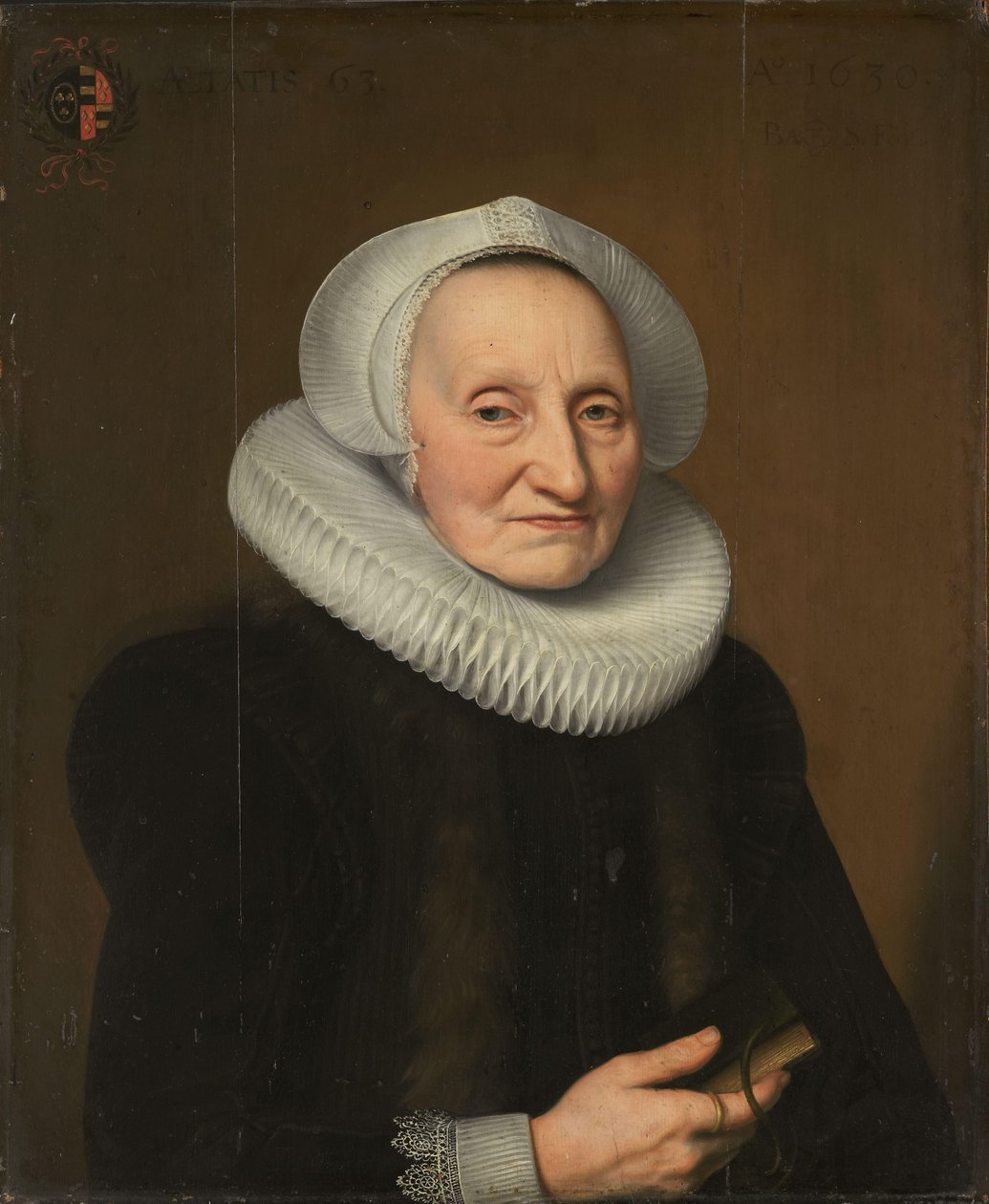 Portræt af Belia Claesdr (1566-in eller efter 1652) af Bartholomeaus Sarburgh