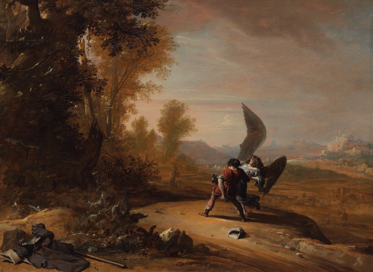 Jacob kæmper med englen af Bartholomeus Breenbergh