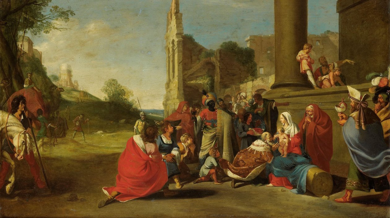 Magiernes tilbedelse af Bartholomeus Breenbergh (circle of)