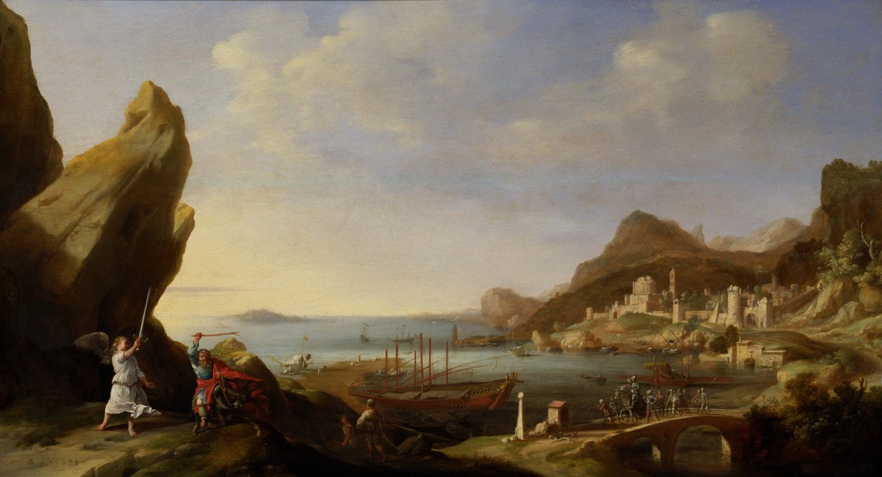 Kystlandskab med Bileam og æselet, 1634 af Bartholomeus Breenbergh