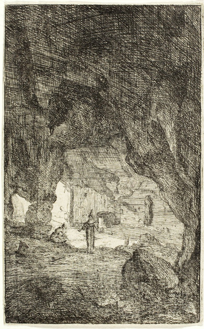 Grotte og brødre, fra The Ruins of Rome af Bartholomeus Breenbergh